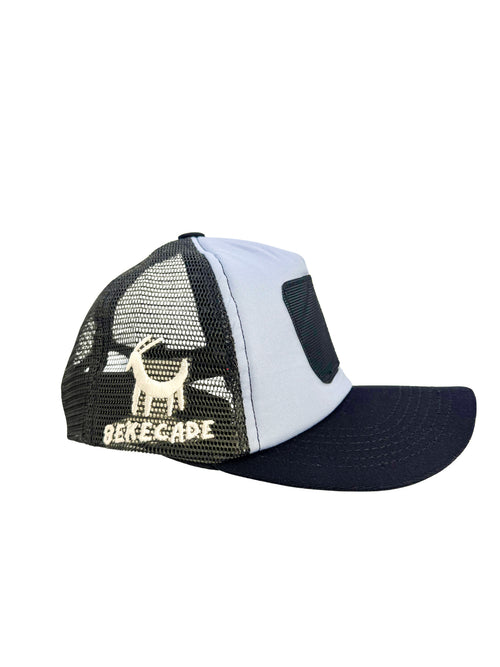 'BORN TO STAND OUT' - 5 Panel Ice Blue Trucker Hat