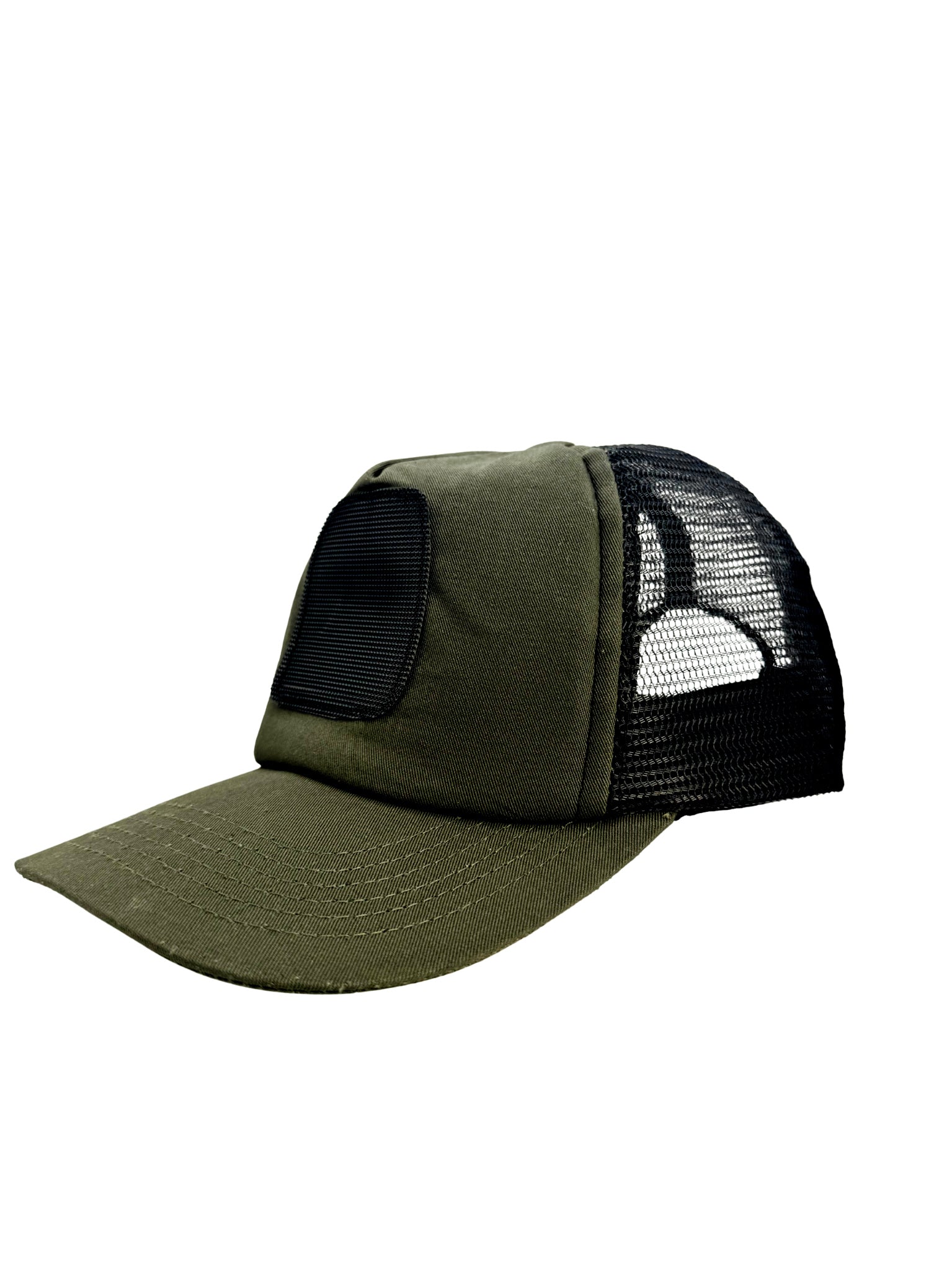'BORN TO STAND OUT' - 5 Panel Khaki Green Trucker Hat