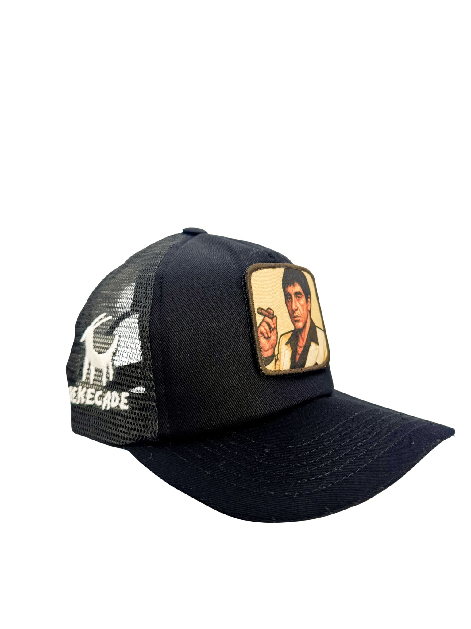 'Tony Montana' - 5 Panel Black Trucker Hat