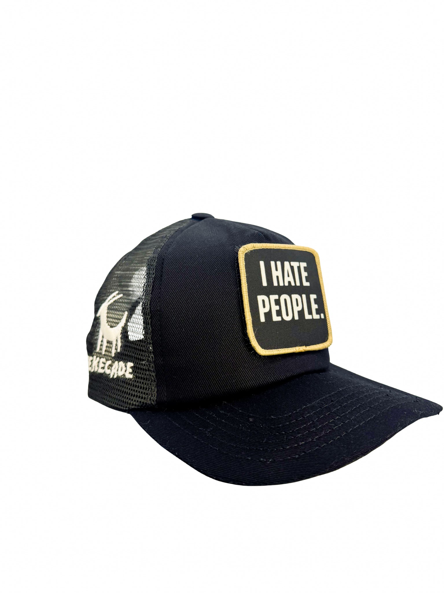 'I HATE PEOPLE' - 5 Panel Black Trucker Hat