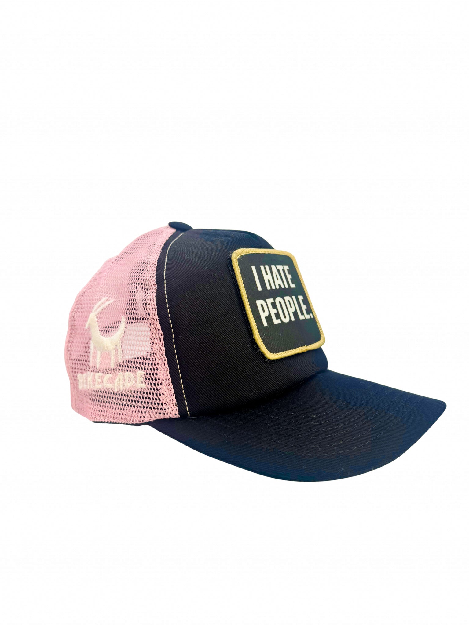 'I HATE PEOPLE' - 5 Panel Pink Trucker Hat