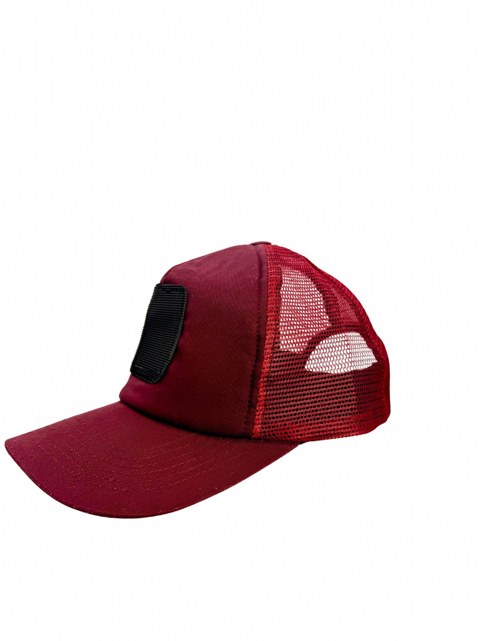 'BUBBLE GUM MONKEY' - 5 Panel Burgundy Trucker Hat